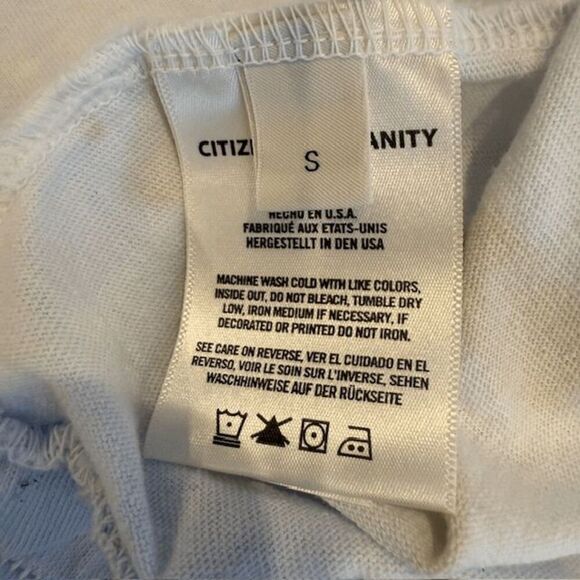 NEW! Citizens of Humanity Oversized Long Sleeve Tee Pale Rainbow Tie Dye Small - Picture 5 of 11